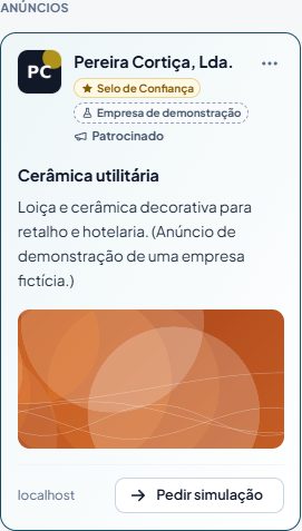 A coluna de anúncios ao lado das páginas.